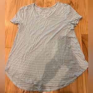 Grace & Lace - Women's Light Blue Striped Top